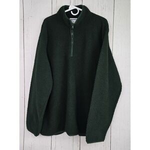 Old Navy 1/4 Zip XL Tall  Fleece Green Pullover Outdoor Winter